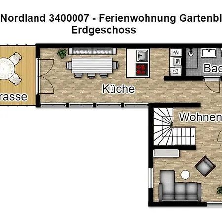 דירה Haus Nordland Gartenblick
