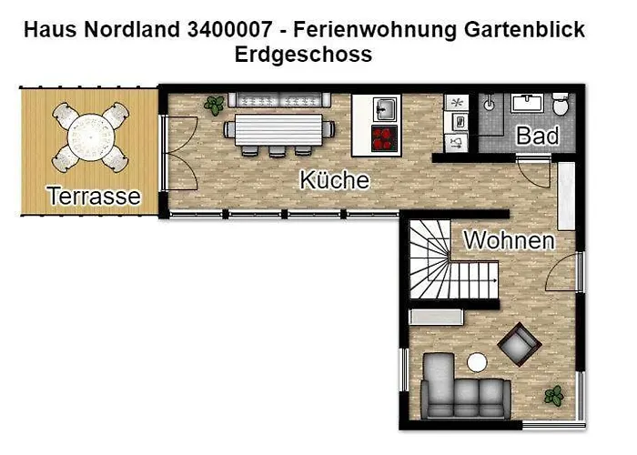 Apartman Haus Nordland Gartenblick
